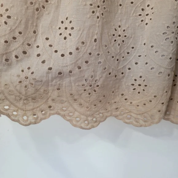NWT Simplee Tan Eyelet High Waist Dress Size Large - Picture 5 of 12